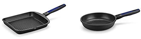 BRA Advanced Grill con rayas, 28 cm, aluminio fundido con antiadherente, sin PFOA + Advanced Sartén, 24 cm, aluminio fundido con antiadherente, sin PFOA