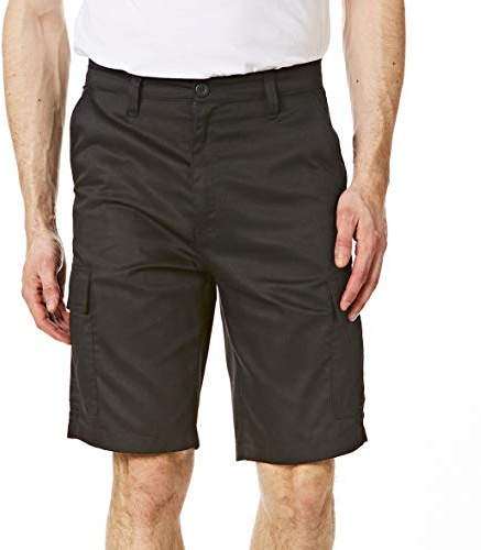 Iron Mountain IMSHO226 Mens Workwear Multi Pocket Work Classic Cargo Shorts, Black, 30W