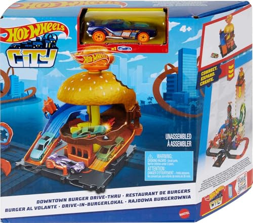 Hot Wheels Mattel City Burger Blitz Playset