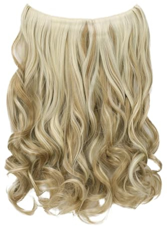 CAISHA 50cm Extension Gummiband Haarteil Gewellt Blond Mix Strähnen E107-1