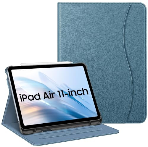 Fintie Schutzhülle für iPad Air mit 27,9 cm (11 Zoll) M2 (2024), iPad Air 5. Generation (2022)/iPad Air 4. Generation (2020) mit 27,7 cm (10.9 Zoll), Schutzhülle mit Multi-View-Ansicht, Stifthalter