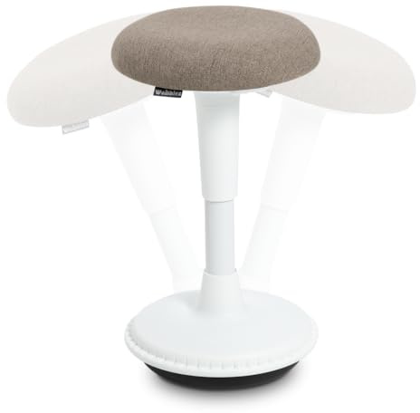Wobblez ergonomischer Bürostuhl | Rückenschonender Wackelhocker Höhenverstellbar von 43-63 cm für einen normalen Schreibtisch | bürohocker ergonomisch testsieger | ergonomischer bürostuhl