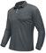 EKLENTSON Herren Polo Shirts Knopf Langarm Golf Shirt Schnelltrocknend Herbst Tshirt Tennis Joggen Sweatshirts (3XL, Dunkelgrau)
