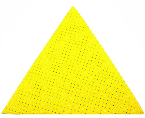 25 Stück Klett Schleifblätter Schleifscheiben Multiloch Schleifpapier Gelb Dreieck 285 x 285 mm für Deckenschleifer Trockenbauschleifer Einhell BT-SG 710 TE-DW 225 X (Körnung 100)