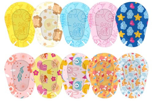 60pcs 10 stili Cartoon Eye Patch per bambini Adesivi Eye Patch per bambini Occhio pigro blocco della luce tessuto elasticizzato benda per gli occhi per bambini