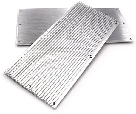 SAEVVCJWW 2 Stück 220 x 100 x 8 mm rechteckiger LED-Kühlkörper, Aluminium-Kühlplatte, Kühlkörper for COB-LED-Lampen-Kühlpanel