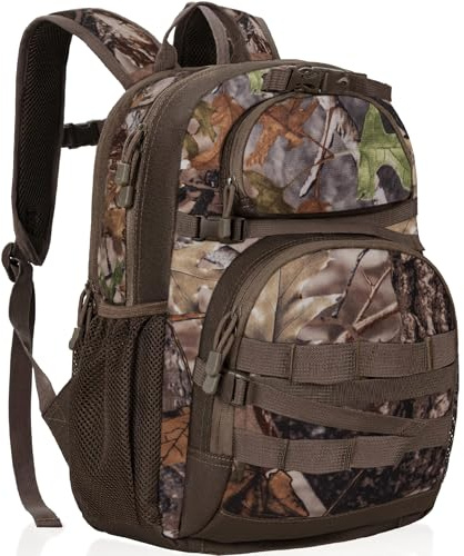 OUUTMEE Jagd Rucksack Camo Outdoor Jagd Pack für Bogen oder Gewehr mit Halter für Jagd Camping Wandern, tarnfarbe, 35L, Normal