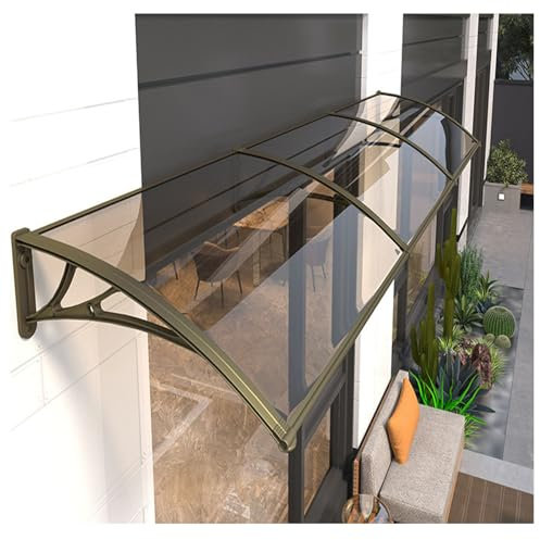 YPIOUREN Vordach for die Vordertür, gewölbtes Sonnendach, Terrassensonnenschutz, Regenschutz for die Terrassenveranda, Fenstermarkisen-Türvordach, for Regen- und Schneeschutz(100cm/39.4in*140cm/55in)