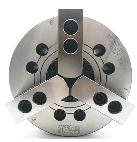 CIJIAOPOYU 5' 5' 135 mm 3-Backen-Hohl-PowerChuck und Gegenplatte for CNC-Hydraulikspannfutter Öl