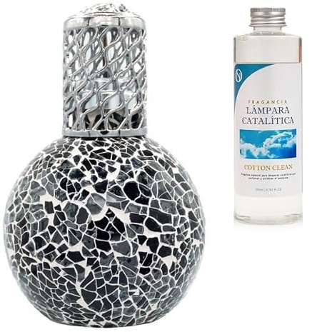 ALJOIR Lámpara Catalítica 200ml Ambientador y Purificacion para la casa. con Fragancia (Lámpara con Fragancia Cotton Clean)