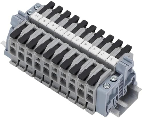COZERI 10 Stk Reihenklemmen Hutschiene,Durchgangsklemmen, für 0,5-2,5mm² Kabel,für Elektroinstallation, Heimwerkerprojekte und schnelle Verdrahtung