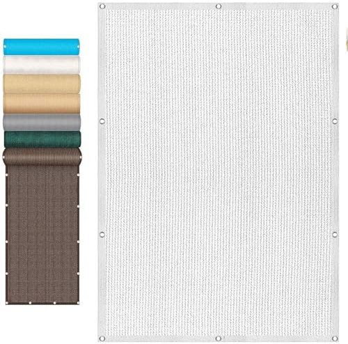 Baldachin UV Schutz 2.6 x 3.4 m Abschattung Reißfest Robust Sonnensegel Balkon Segeltuch mit Ösen Und Kordel für Balkon Terrasse Garten, Weiß