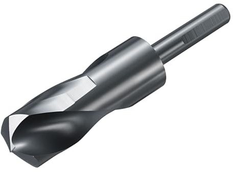 sourcing map 32mm Drill Bit 1/2 Reduced 3-Flat Shank M2 High-Speed Steel | Nitriding Black 135° Bits for Hard Metal Stainless Steel