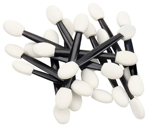 100 Pcs Black Small Eyeshadow Applicators Eye Shadow Sponge Applicator Sticks Eye Makeup Applicators Sponge Tip Make up Applicators Eyeshadow Brushes Eye