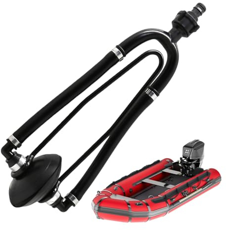 Boat Motor Flusher - Muff Style Double Water Feed Flushing Tool | Outboard Cleaner Adapter Engine Rinse System, Heavy Duty Versatile Leakproof Freshwater Salt Removal Kit for Sand