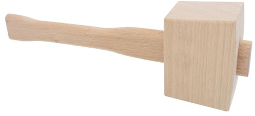 Mikinona Woodworking Carving Mallet Beech Hand Tool for Carpenter Practical Hammer for Kitchen Shrimp Crab Crushing Lightweight Design for DIY Projects