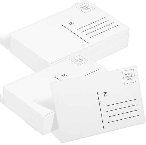 Meyeyaia 300pcs Post cards for Mailing,4 x 6 Blank Postcards Bulk,250 Gsm Paper Mailable Make Your Own Printable Postcard Paper for Painting DIY Printing Business Birthday Greeting