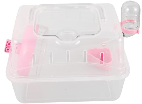 Angoily Hamstertransportbox Sicherem Design für Kleintiere für Unterwegs und Täglichen Gebrauch als Hamster-reisekoffer oder Zwerghamsterkäfig