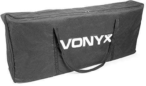 VONYX DJ Screen Bag - Protective Carry Case for Four-Panel Folding Disco DJ Booth Stand, Durable Lightweight Transport Cover, Storage Pocket, Easy-Carry Handle, 700x1200x150mm, Black