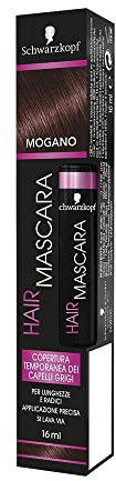 Schwarzkopf Mascara Capelli Mogano Copertura Temporanea Dei Capelli Bianchi o Grigi 16ml