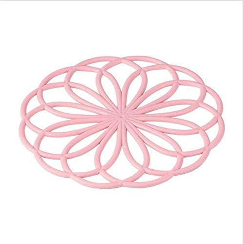 Miwaimao sous Verre，Creative en Plastique Creux Thé Coaster Vaisselle Tapis De Table Manique Anti-Échaudant Plaque Pad Café Coaster Pan Napperon Cuisine Outils, Rose