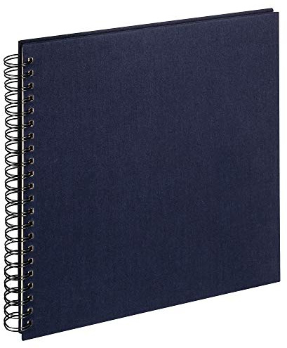 walther design Fotoalbum dunkelblau 30 x 30 cm Spiralalbum Leinen, Cloth SA-510-U