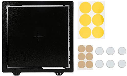 EVTSCAN Strukturiertes PEI Pulver Stahlblech + 6 Stück Magnetischer Aufkleber Schwarz für ENDER-3/3S/3Pro/5