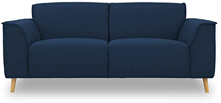 DOMO. collection Sofa Jules FK 3 Sitzer, skandinavisch, dunkelblau