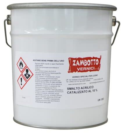 10% Catalyzed RAL Satin Acrylic Enamel Wood Effect Paint + 10% Catalyst For INTERIOR WOOD (25+2.5L, RAL 7000 GREY)
