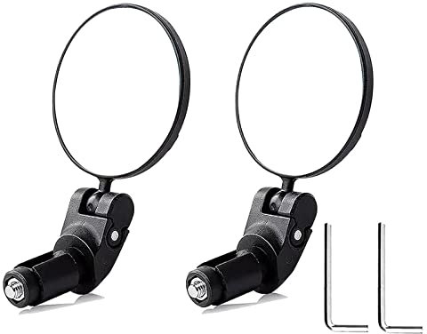Fahrrad RüCkspiegel Lenker Konvex Rennrad Fahrradspiegel Hd Weitwinkel 360°Einstellbar Fahrradlenker End Spiegel 2pcs
