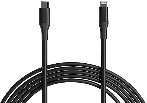 Amazon Basics, Cavo USB-2.0 da tipo C a Lightning (certificato MFi), 3 m, nero