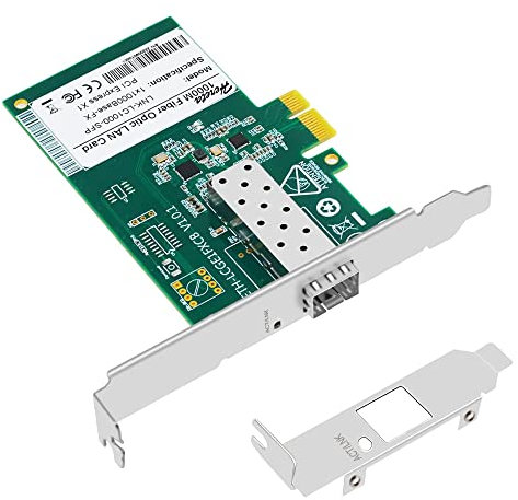 Carte LAN à fibre optique 1000 Mbit/s - Carte réseau Gigabit Ethernet PCI - Prend en charge Windows Setup/DOS/Kernel 2.6/Linux/Windows Vista/Windows XP/Windows 7/Windows XP avec support discret.