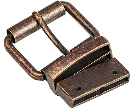 DJCAIZYY 40 mm, wendbare Gürtelschnalle, Ersatz-Gürtelschnalle, Rotes Kupfer, 4.0mm