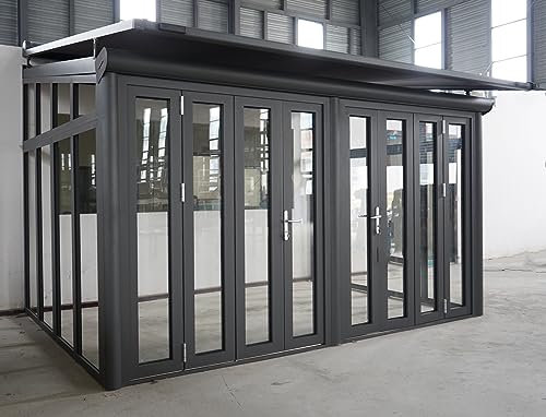Terrassenüberdachung Wintergarten Komplettset Neu | 12mm VSG-Glas 6m x 4m