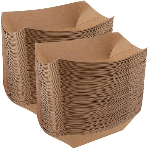 100 Stücke Kraftkarton Schalen,Fingerfood Schiffchen,Snackschale Papier
