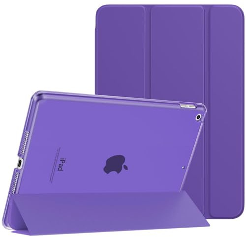Moko Étui Coque de Protection pour iPad 9e/8e/7e génération, Violet Foncé | Pour iPad 10.2'' 2021/2020/2019,avec Support arrière Mat Fonction Veille/réveil Automatique