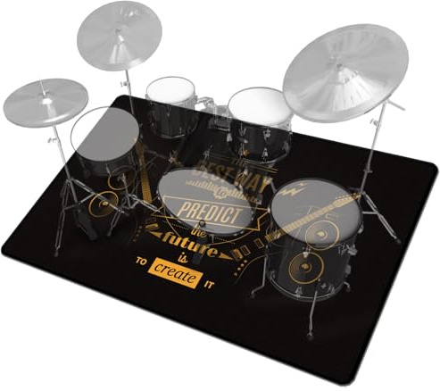 Xuzrdaa 6ft x 9ft Drum Rug Mat with Non-Slip Grip Bottom, Soundproof Rug Pads for Jazz and Electric Drum Sets, Ideal Gift for Drummers