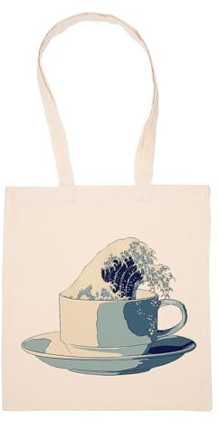 Generisch Sturm Im Wasserglas Tasche Wiederverwendbar Einkaufen Lebensmittel Baumwolltuch Tote Reusable Shopping Bag