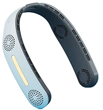 Hlsicnalm Neck Fan 4 Turbo 2400MAh Portable Ventilator Bladeless Cooling Silent Fan USB Rechargeable Wearable Neckband Fan