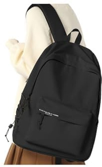 HYC00 Schulrucksack Mädchen Teenager Causal Travel Schultaschen,Leichte Rucksack Damen Schultasche Schulrucksack Mädchen Laptop Rucksack Schule Teen Wasserdichter Schultaschen College Bookbag,Schwarz