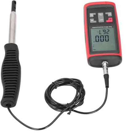 Anemometro Portatile, Alta Precisione Anemometro a Tazza di Misuratore della velocità del Multifunzionale Sensore di velocità del con Display dell'umidità della