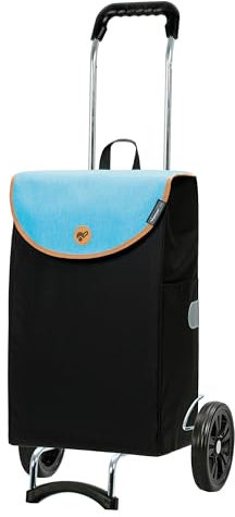 Andersen Einkaufstrolley - klappbar - 44 Liter - belastbar 40 kg - Stahlgestell - Trolley - Rad Ø 20 cm - Campus Shopper Lova blau