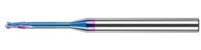 HRC65 LongNeck Ball Nose Schaftfräser Hartmetall Wolframstahl 0,4 mm 0,5 mm 0,8 mm 1,5 mm 1 mm 2 mm Beschichtung langer Kugelfräser(2X20)