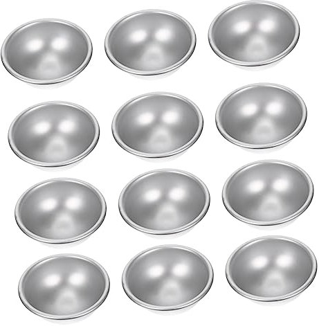 SHINEOFI 12stücke Teiliges Aluminium Halbkugel-formen Für Handgemachte Badebomben Seifen Und Halbrunde Backwaren Robustes Rostfreies Diy Badekugeln Salzkugel-gießformen Zubehör