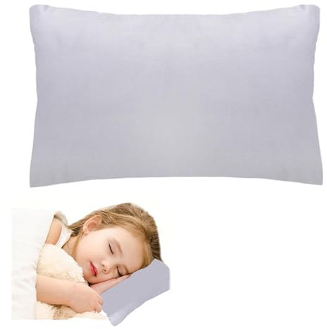 tintoke Mini-Kissen,Reisekissen,28 * 17cm kleineKissen,maschinenwaschbar,Mini-KissenfürReisen,Nackenkissen aufblasbar in kleinerer Damengröße,Geeignet für Erwachsene, Reisen (grau)
