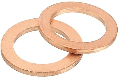 QUARKZMAN M8 Rondelle Plate, 25 Pcs Rondelles Plates à Anneau en Cuivre 12mm OD Joint d'Étanchéité en Métal pour Vis, Boulons, Écrous