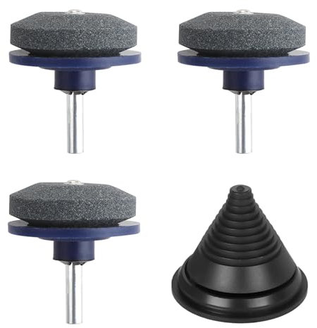 Garnirise Garden Tool Sharpener UK Lawn Mower Blade Sharpener 4 Pack Sharpening Stones Lawnmower Blade Sharpener for Axe Drill Lawn Edger Garden Shears Multi Tools Machete Secateurs Edging Spade