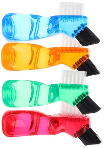 FRCOLOR 4 Stück-pack Zahnbürsten für Prothesen mit Kunststoffgriff zur Effektiven Prothesenreinigung und Benutzerfreundlichkeit Geeignet für Falsche Zähne und Zahnersatz