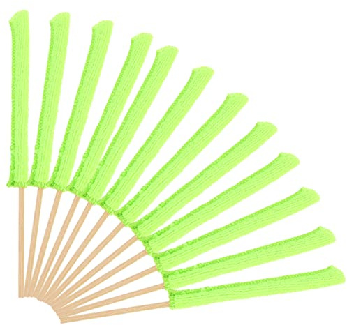 WRITWAA Cepillo Limpiador Multiusos de Microfibra para Botellas y Vasos, Accesorio de Limpieza Hogar en Color Verde, Paquete de 12 Piezas Práctico y Duradero