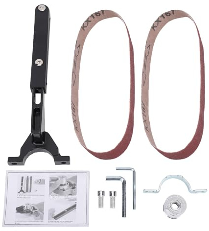Weytoll Adaptador de Amoladora Angular 125 a Banda de Lijado, Accesorio de Amoladora a Lijadora, kit de Conversión de Lijadora para Carpintería para Amoladoras Angulares 100/125